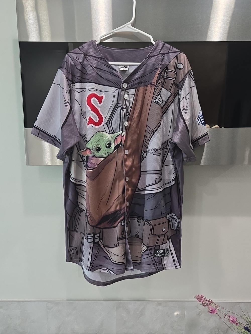Star Wars Baby Yoda Salem Red Sox Baseball Jersey
